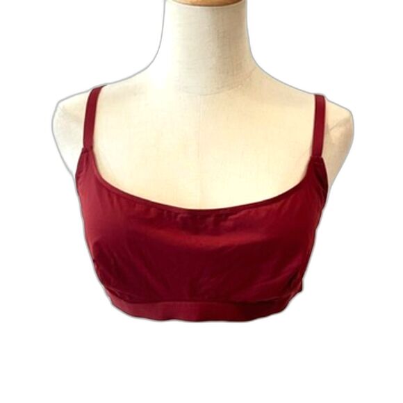 Parade Red Dream Fit Scoop Bralette Bra Wireless Unpadded Large Recycled Nylon - Picture 2 of 6